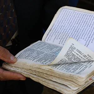 Bible reading at a Gipsy Evangelical meeting