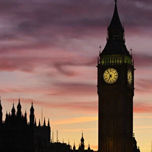 Big Ben, the Palace of Westminster, at dusk 2
