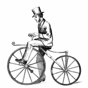 The Boneshaker, the type of pedal-driven bicycle popular c1870