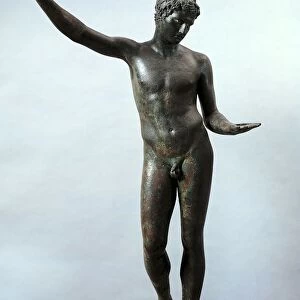 Bronze statue of young boy from Marathon, Greece