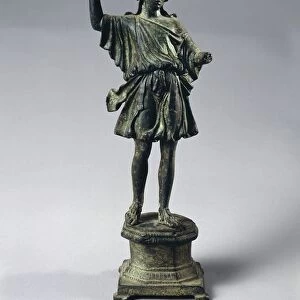 Bronze statuette of one of Lares deities, From Volubis (Morocco)