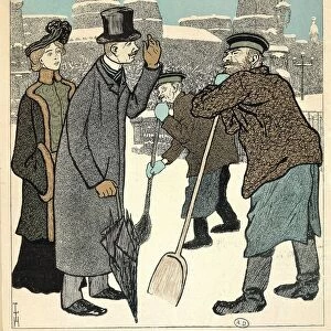 Caricature of street sweepers and bourgeoisies, 1903