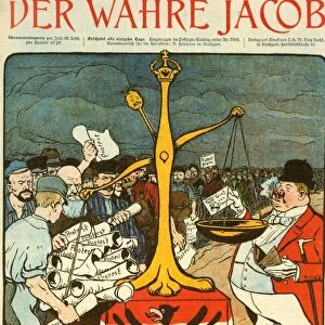 Cartoon on Prussian three class franchise system