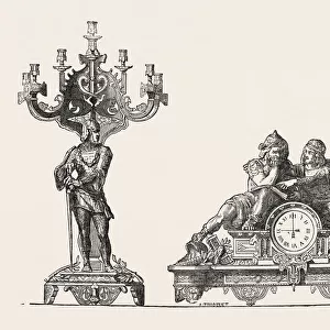 Chimney Ornaments in Bronze, by M. M. Lerolle Freres, 1851 Engraving