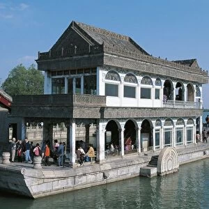 China - Beijing. Imperial Summer Palace (UNESCO World Heritage List, 1998). Marble boat