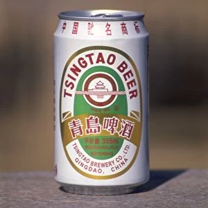 China, Shandong Peninsula, Qingdao, Tsingtao beer can