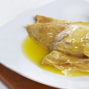 Crepes suzette on a plate