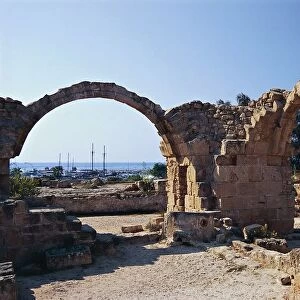 Cyprus, Paphos, Saranta Kolones castle, Arches