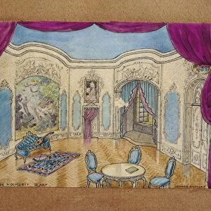 Czech Republic, Prague, Set design for performance The Marriage of Figaro by Wolfgang Amadeus Mozart, at the State Opera in Prague