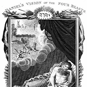 Daniels, one of the four great Hebrew prophets, vision of the beasts: Four