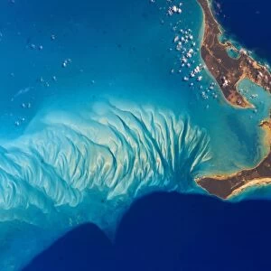 Eleuthera Island, Bahamas, 2002. Underwater formations to west of the island are
