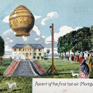 First ascent of Mongolfier hot air balloon, 21 November 1783