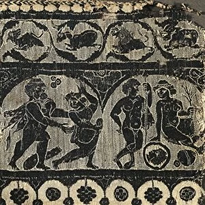 Fragment of tunic with mythological decoration, from Antinoe, Syria