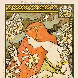France: L Ermitage Revue Illustre Art Nouveau advertising poster, Paul Emile Berthon, 1897