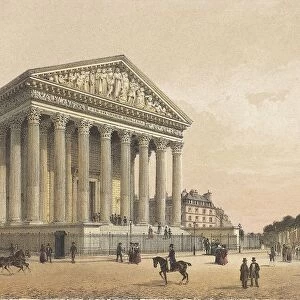 France, Paris, Madeleine Church (architect Pierre Vignon, 1764), engraving