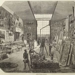 France, Studio of the painter Eugene Delacroix (1998-1863) on Rue Notre Dame de Lorette in Paris, 1852
