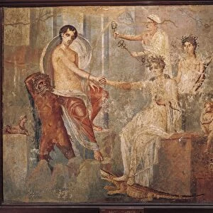 Fresco depicting Io at Canopus in Egypt, consoled by Isis, from House of Duke d Aumale, Pompei, Italy