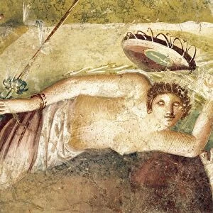 Fresco depicting sleeping Maenad, from House of Citharist, Pompei, Italy