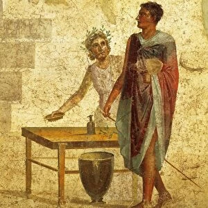 Fresco portraying Jason and Pelias from Pompeii