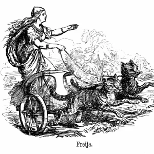 Freya or Frigg goddess of love in Scandinavian mythology