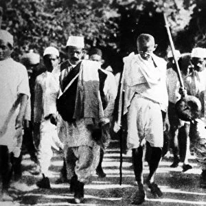 Gandhi during Salt March