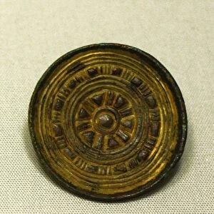 Gilded bronze brooch, Anglo-Saxon Art, 8th century