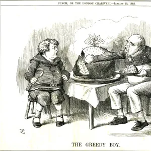 Greedy Boy cartoon by John Tenniel from Punch