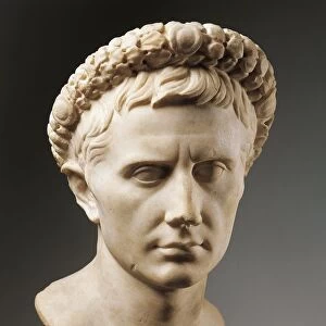 Head of Emperor Augustus (Gaius Iulius Caesar Octavianus; 63 B. C. - 14 A. D. ), Julio-Claudian dynasty, imperial age, marble