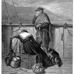 Highland Clearances Print: Dispossessed Crofters' Final View Highland Clearances Print: Dispossessed Crofters' Final View