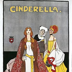 Illustration by John Hassall, Cinderella, poster, 1900