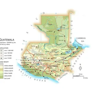 Guatemala Map Print Guatemala Map Print