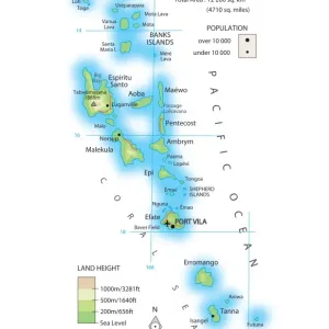 Vanuatu Map Print Vanuatu Map Print