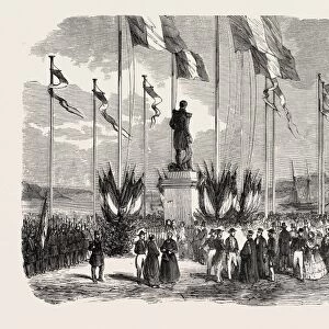 Inauguration of the statue of Admiral Le Ray, Pornic, August 12, 1855, Engraving