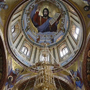 Inside one of the churches, Curchi monastery, Moldova