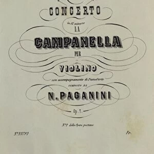 Italy, Milan, frontispiece of Violin Concerto No. 2 in B minor, Op. 7, La Campanella ( The Little Bell )