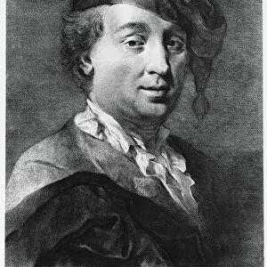 Italy, Portrait of Carlo Goldoni, Italian dramatist, engraving by Marco Alvise Pitteri (1702-1786) after painting by Giambattista Piazzetta
