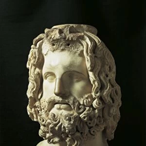 Italy, Rome, Bust of Zeus Serapis, marble