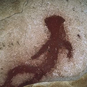 Italy, Sicily Region, Egadi Islands, Levanzo Island, province of Trapani, cave of Genoese (Grotta del Genovese), rock drawings