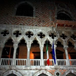 Italy, Venice, Doges Palace, Detail of courtyard