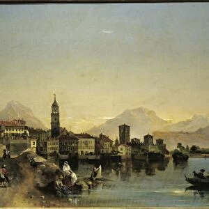 Italy, View of Riva del Garda by Ambrogio Fermini
