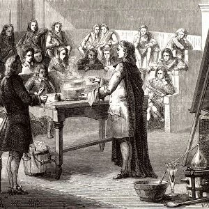 Joseph Black (1728-99) Scottish chemist, lecturing on latent heat at Glasgow university
