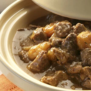 Lamb and dried apricot tagine, close-up