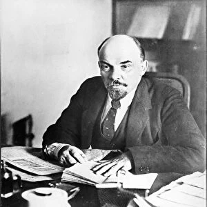 Lenin in his study