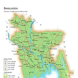 Bangladesh Photographic Print Collection: Maps