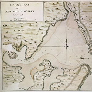 Map of Botany Bay, New South Wales, Australia