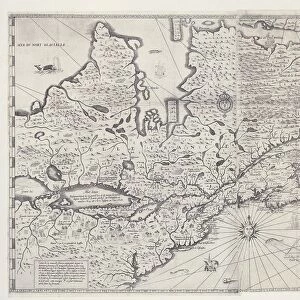 Map of Canada, engraving from survey by Samuel de Champlain, 1632