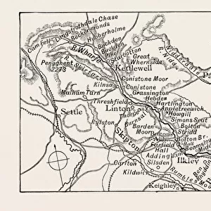 Map Of The Course Of The Wharfe