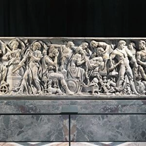 Marble sarcophagus with reliefs depicting Meleagers death, 180 a. d. circa