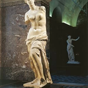 Marble statue of Aphrodite of Milos known as Venus de Milo from the Island of Milos, Cyclades, Greece
