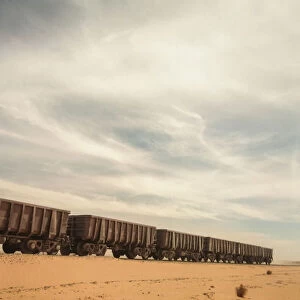 Mauritania, surrounding of Zouerat, the longest train in the world